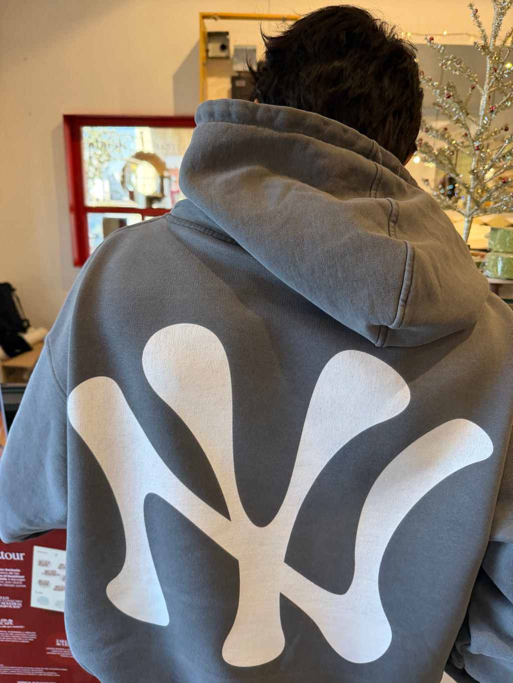 YANKEES WASHED GREY HEAVYWEIGHT HOODIE