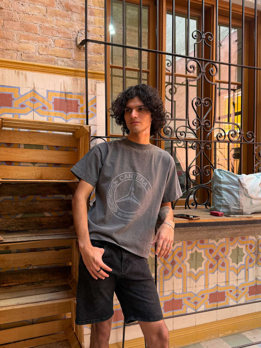 MERCEDES GRAY T-SHIRT