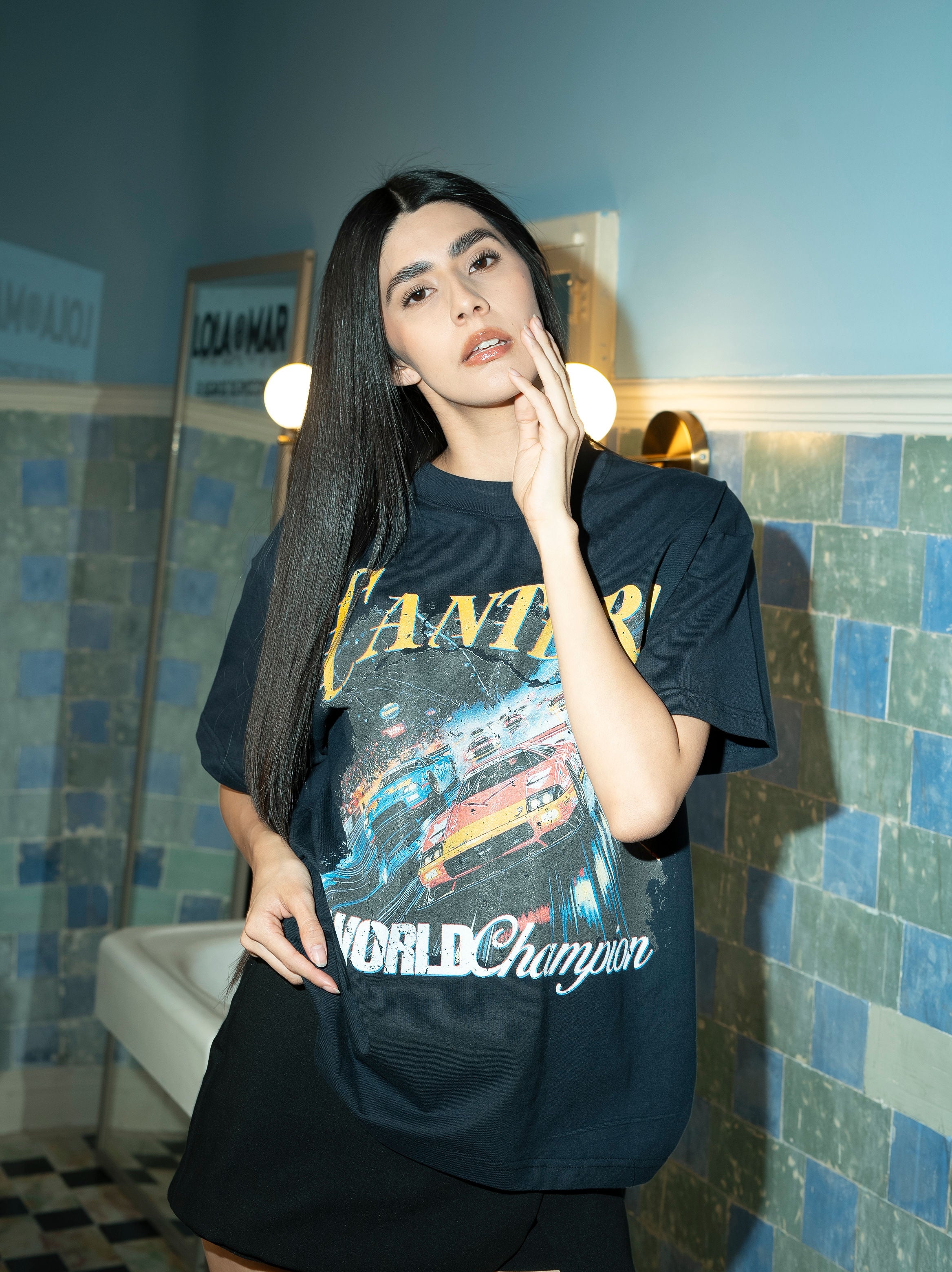 WORLD CHAMPION NAVY T-SHIRT