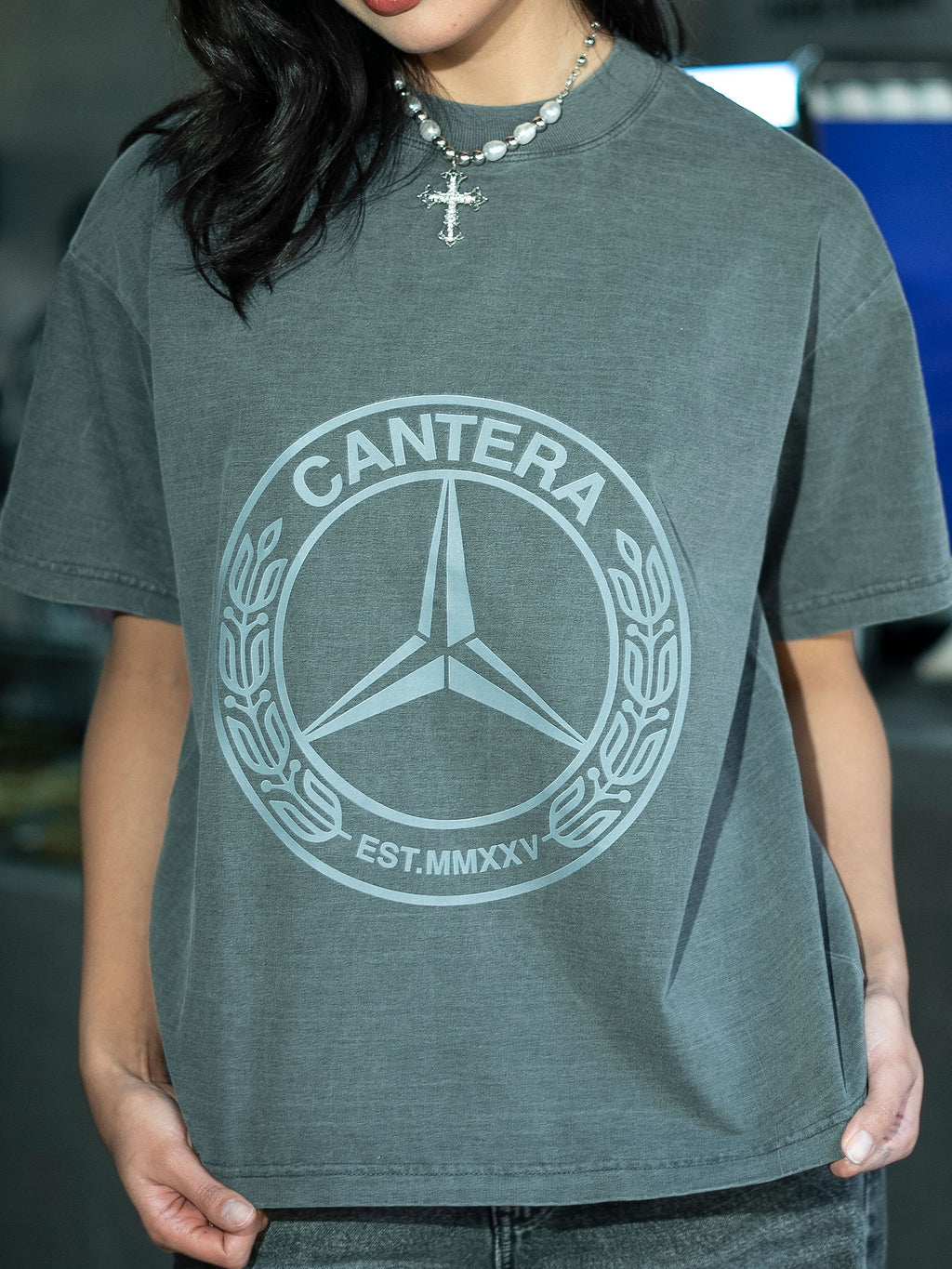 MERCEDES GRAY T-SHIRT