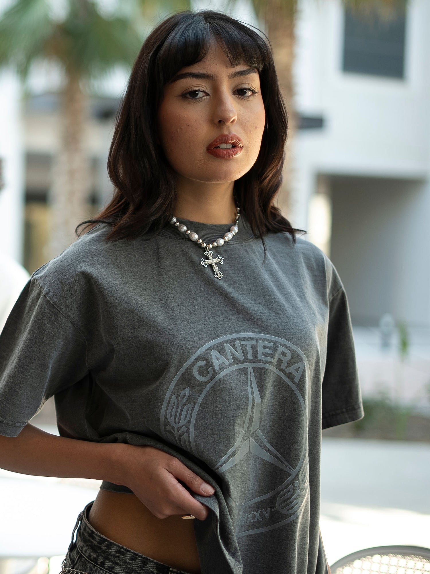 MERCEDES GRAY T-SHIRT