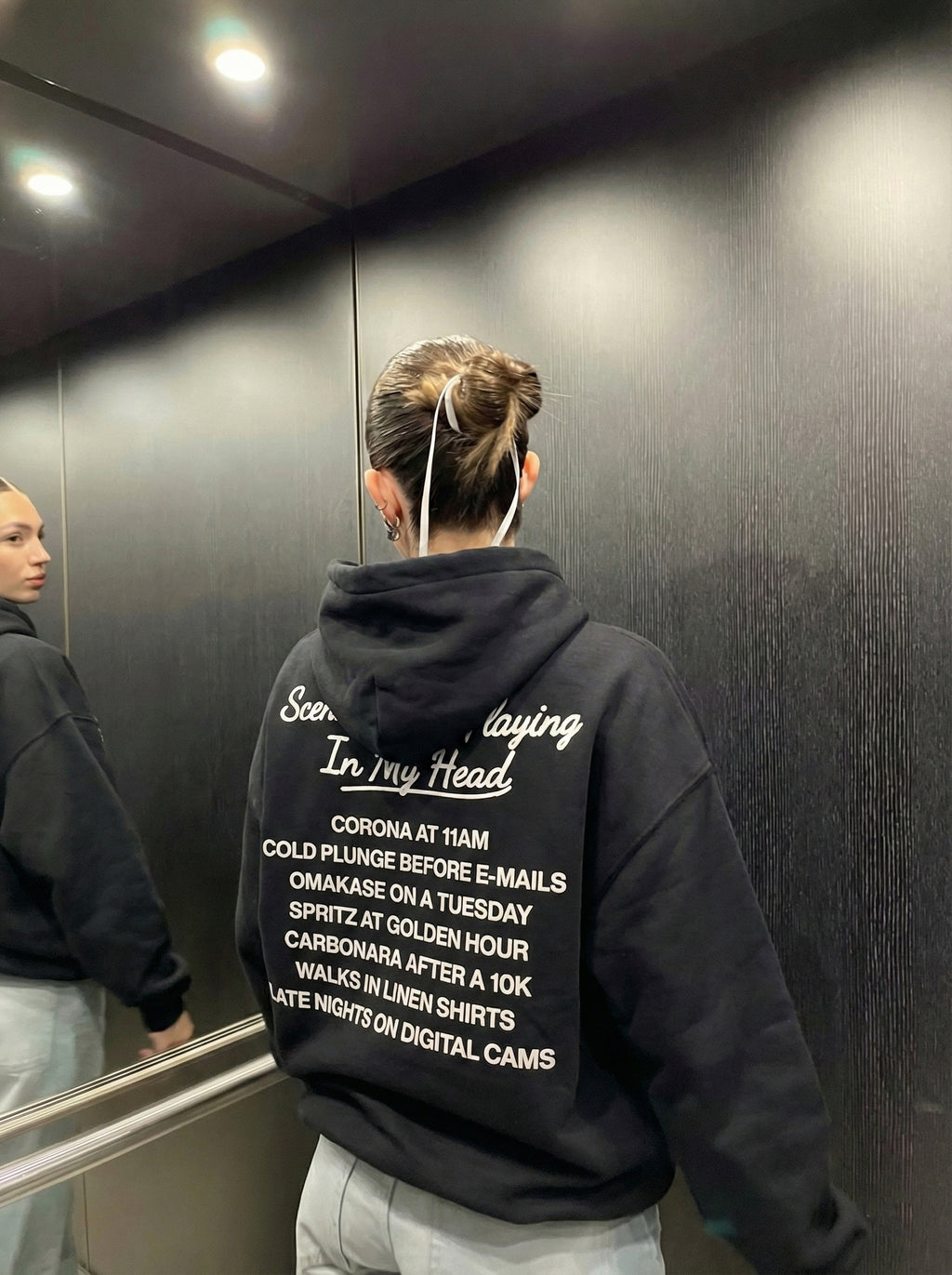 SCENES IN MY HEAD BLACK HEAVYWEIGHT HOODIE