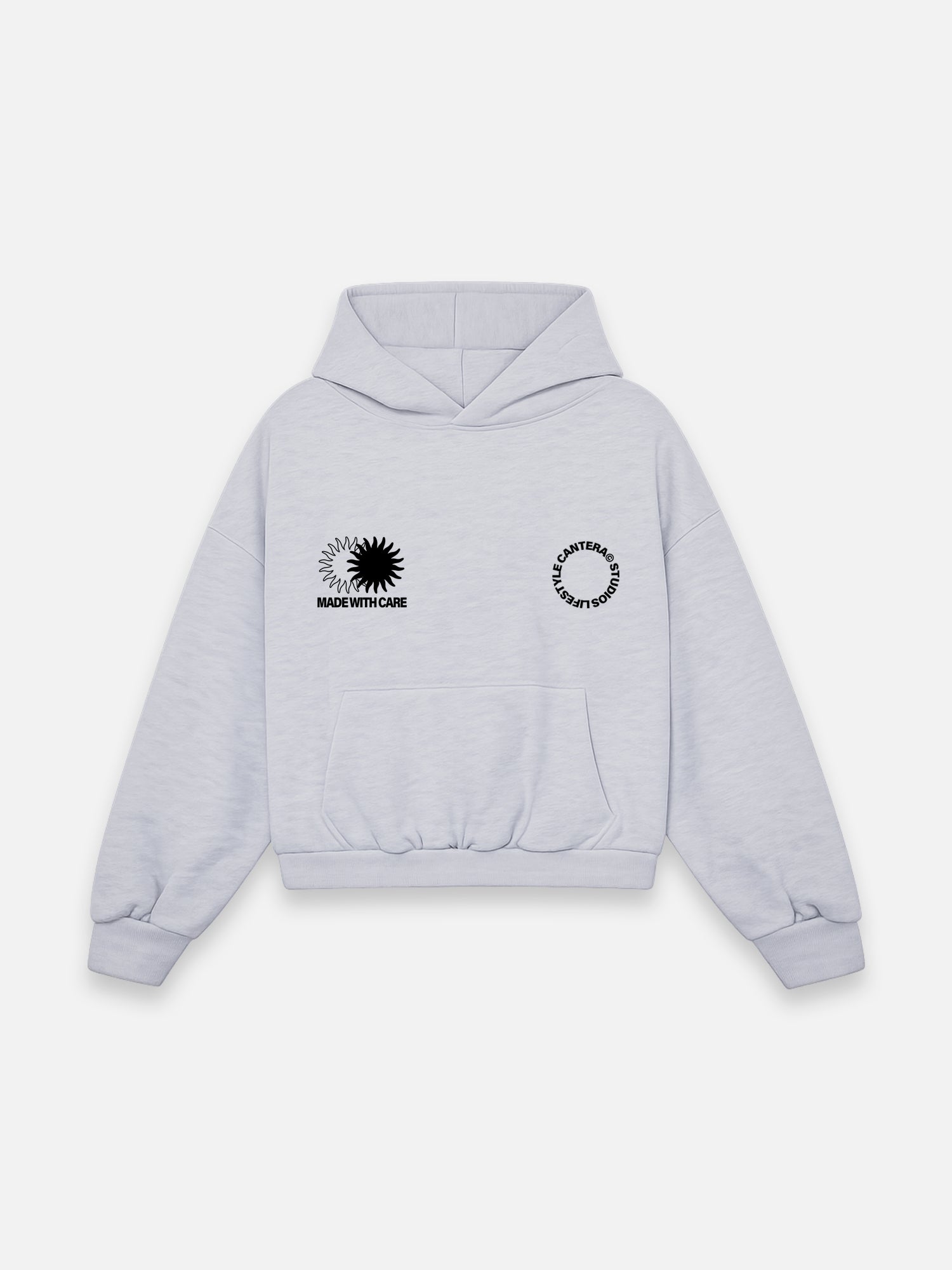 SUN-BORN ASH GREY HOODIE