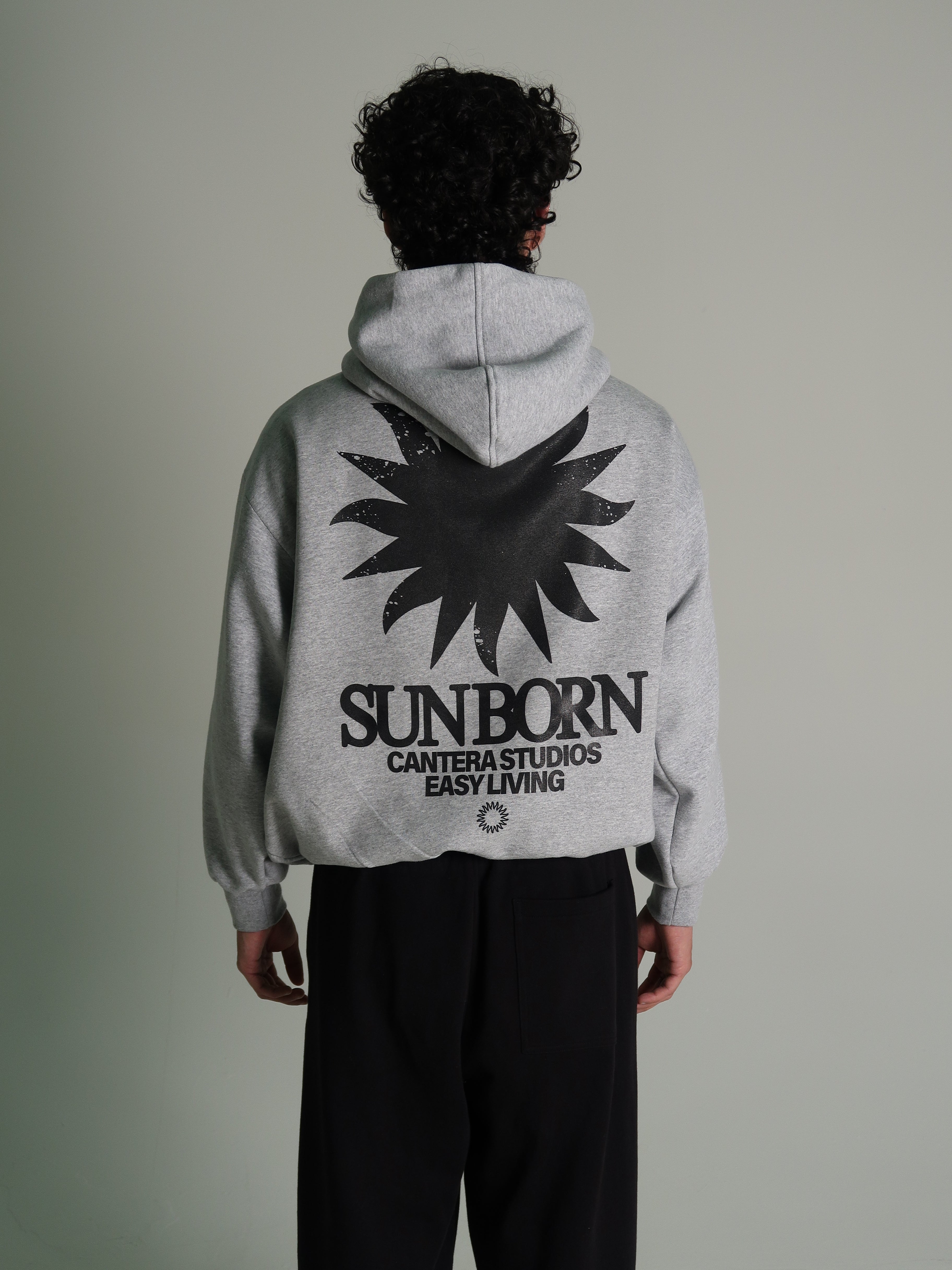 SUN-BORN ASH GREY HOODIE