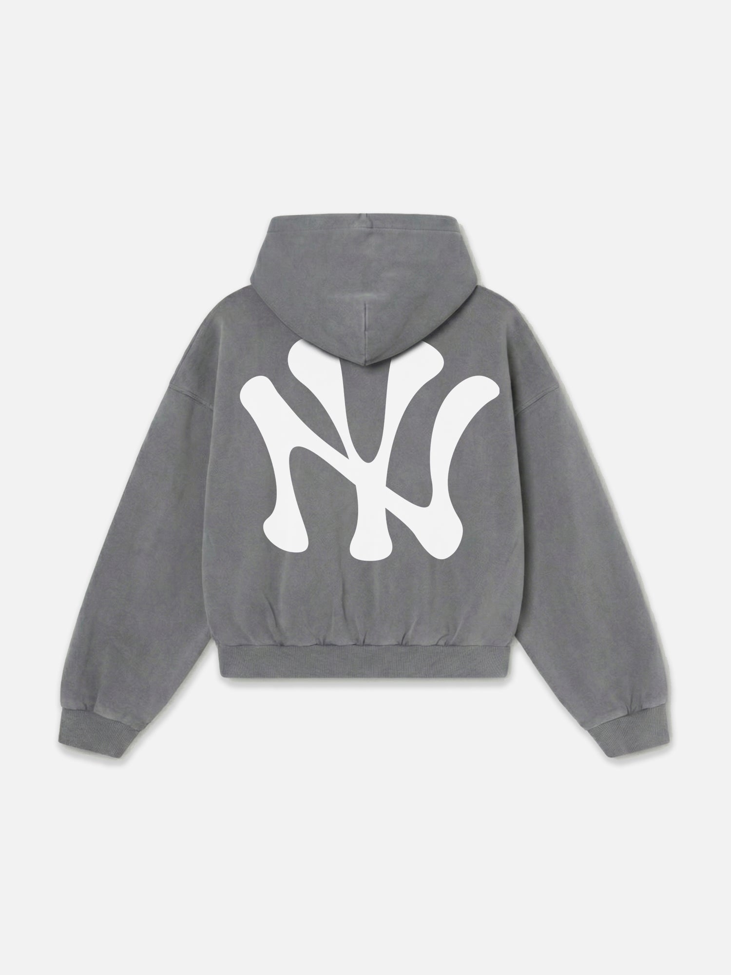 YANKEES WASHED GREY HEAVYWEIGHT HOODIE