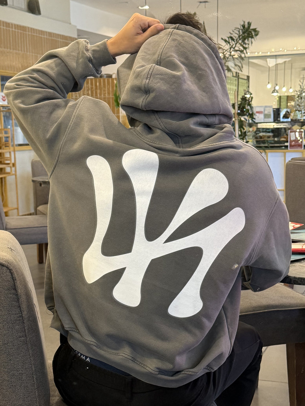 YANKEES WASHED GREY HEAVYWEIGHT HOODIE
